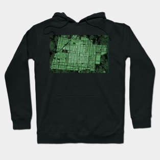 mexico city map of downtown in ecopop urban landscape pattern art Hoodie